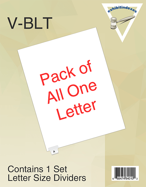 Letter Tabs Individual Double Letters