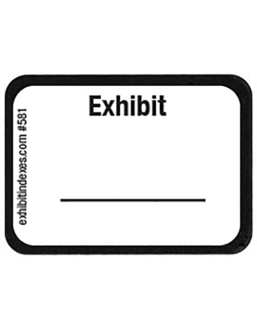 Exhibit Label Ruler White Exhibit Labels with Line - #581 - Exhibit Indexes