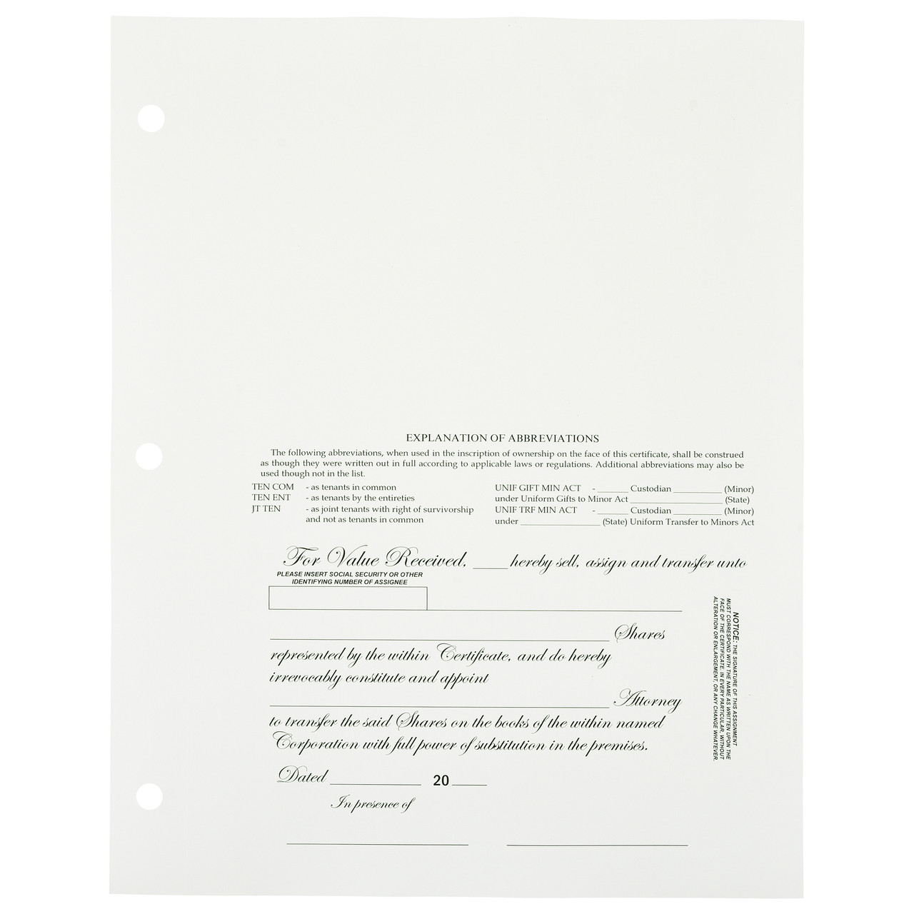 Corporate Stock Certificates - Custom Stock Certificate Printing