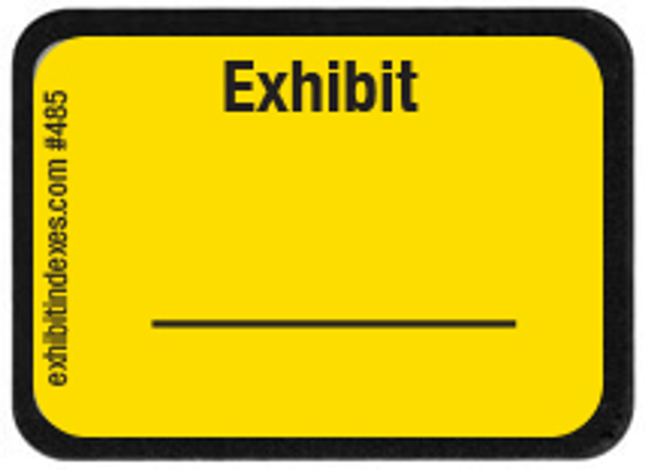 Exhibit Labels Bright Yellow 485