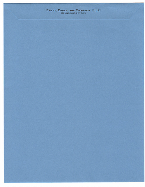 Tab Blue Back Custom Printed Blue Backs (Priced per 50) With Back Copy ...