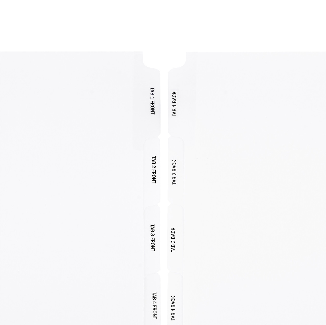 Double Tab Design Custom Printed 5-Division Tabs — Letter Size, Printed 2 Sides ...