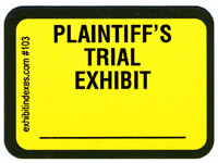 Plaintiff's Trial Exhibit Labels Bright Yellow 103