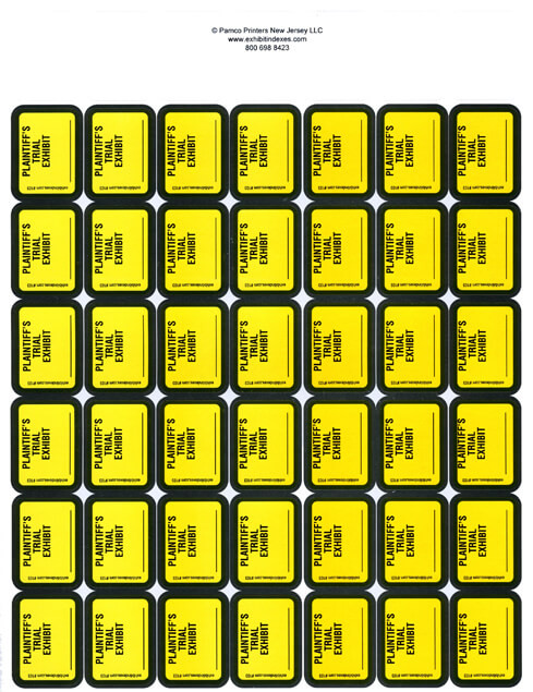 Plaintiff's Trial Exhibit Labels Bright Yellow 103