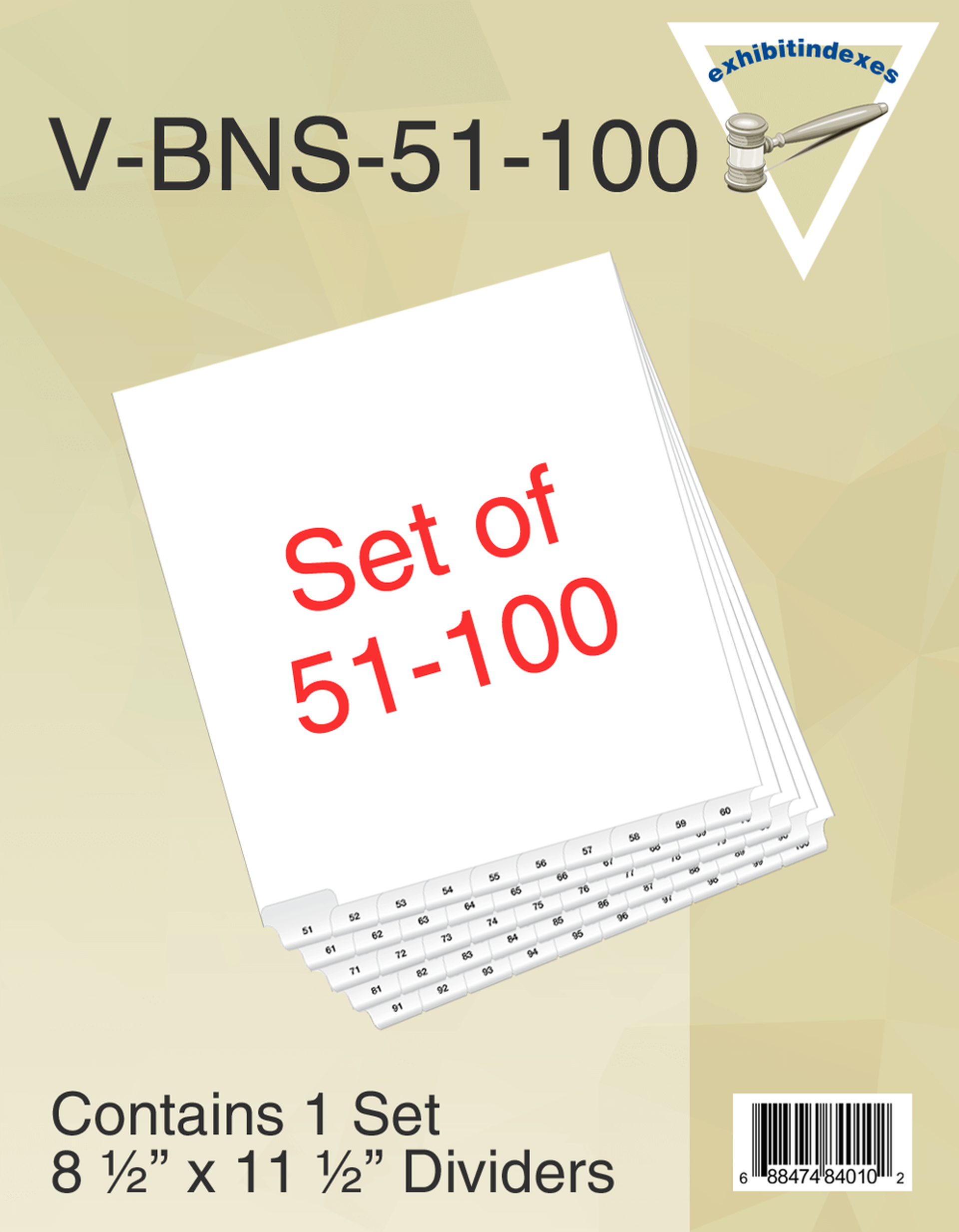 Numbered Dividers 1100