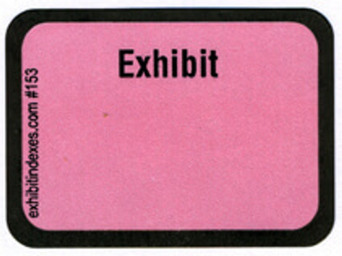 Exhibit Labels Pink #153 
