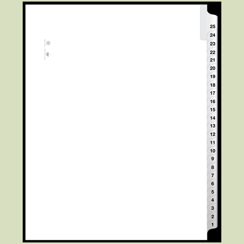Side Collated Exhibit Tabs (Sets) Side Collated Exhibit Tabs (Sets)
