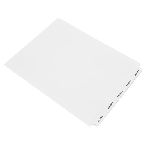 Exhibit Dividers 1-25 Bottom Tab Set