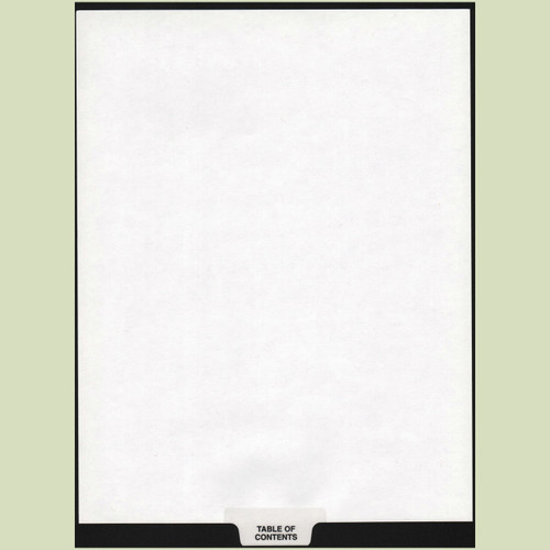 Bottom Tab Table of Contents