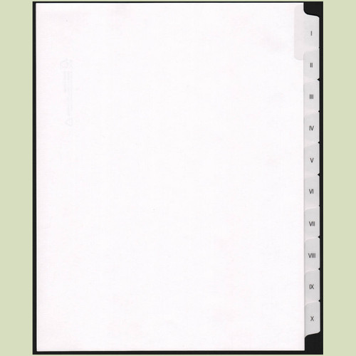  Roman Numerals Dividers I - X