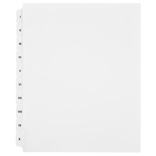  Roman Numerals Dividers I - X