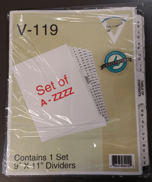 A-ZZZZ Dividers (A-4Z)