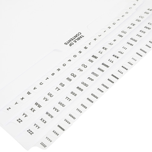 A-ZZZZ Dividers (A-4Z)