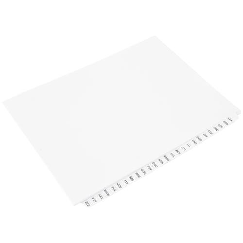  AAA-ZZZ Dividers (3A-3Z)