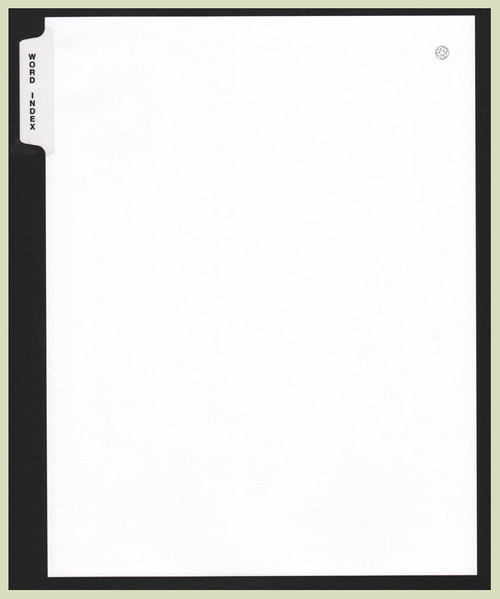 Word Index Tabs