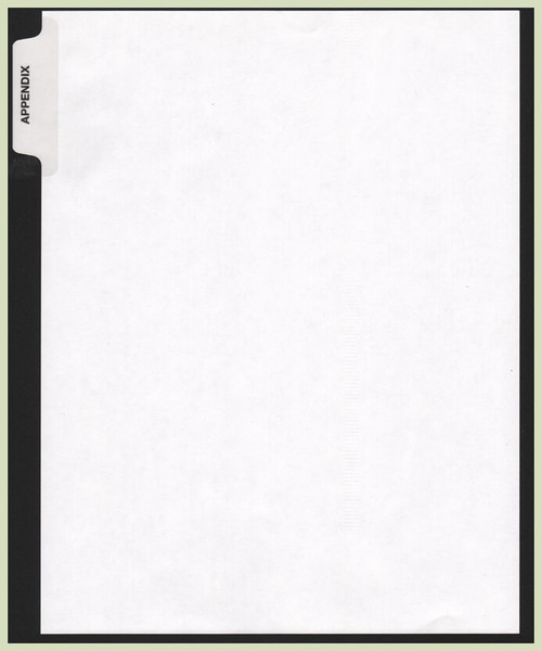 Appendix Tabs