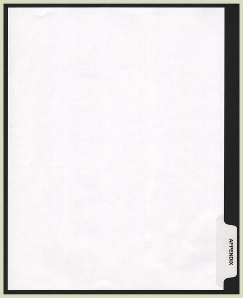 Appendix Tabs