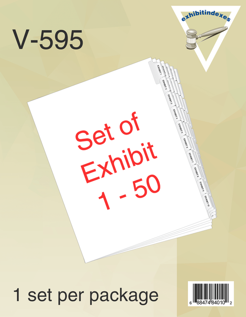 Side Exhibit Tabs Set 1-50