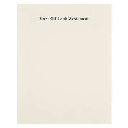Engraved Will Paper 2318 Letter Size
