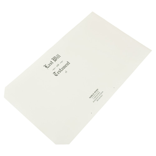 Personalized Will Covers #2302 Legal Size (Priced per 50)