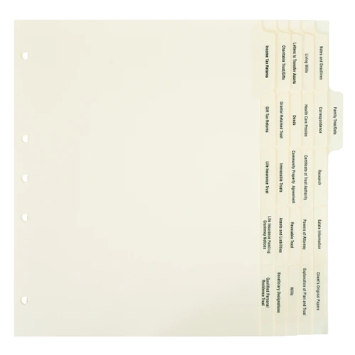 Estate Planning Tabs