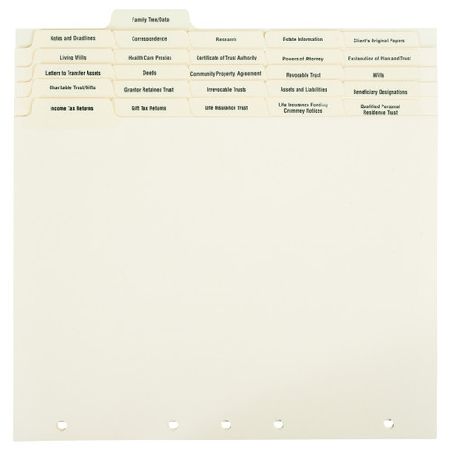 Estate Planning Tabs