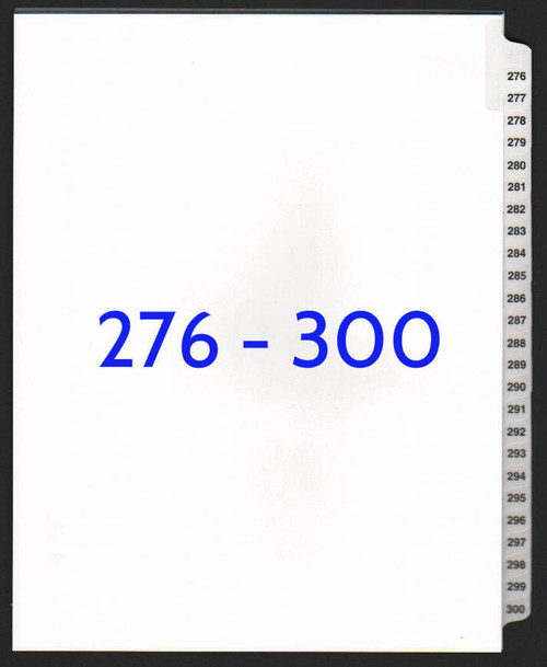 exhibitindexes.com V-SNS-276-300 dividers