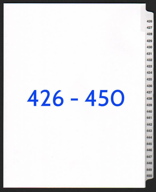 exhibitindexes.com V-SNS-426-450 dividers