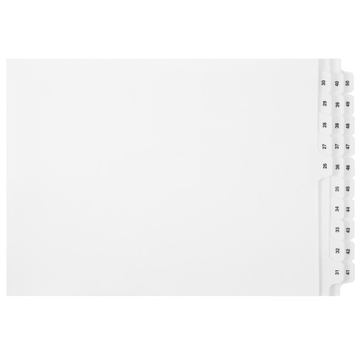 Bottom Numbered Dividers  26-50