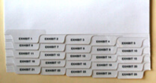 Legal Tab Dividers 1-25 (Letter Size)