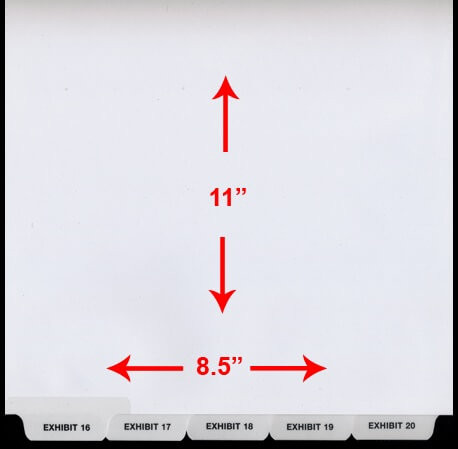 Avery® Style Bottom Exhibit Indexes Numbers (pack of 25)
