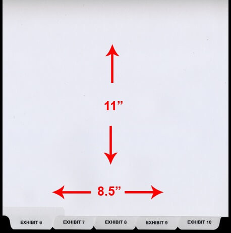 Avery® Style Bottom Exhibit Indexes Numbers (pack of 25)