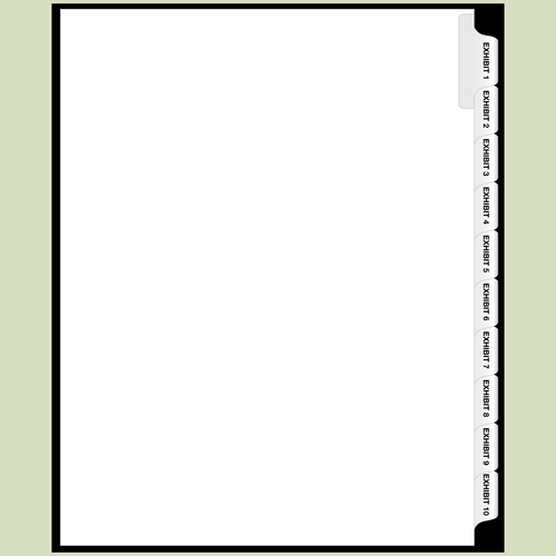 Avery® Style Side Exhibit Indexes Numbers (pack of 25)