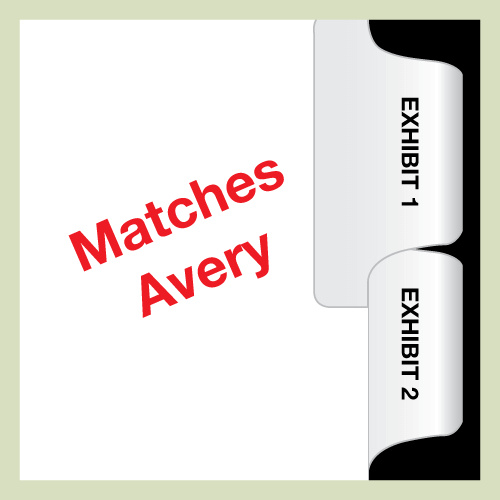 Avery® Style Side Exhibit Indexes Numbers (pack of 25)