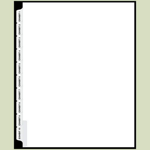 Avery® Style Side Exhibit Indexes Numbers (pack of 25)