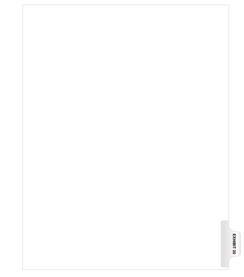 Avery® Style Side Exhibit Indexes Numbers (pack of 25)