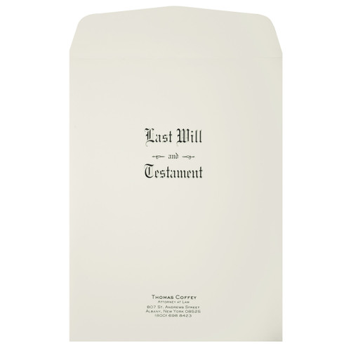 Personalized Large Will Envelopes #2345 