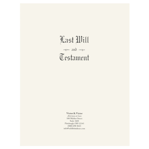 Personalized Large Will Envelopes #2345  (Priced per 50)