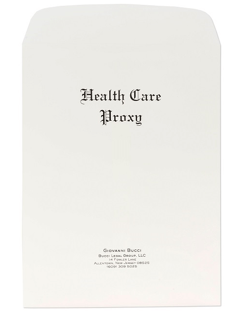 Personalized Large Health Care Proxy Envelopes