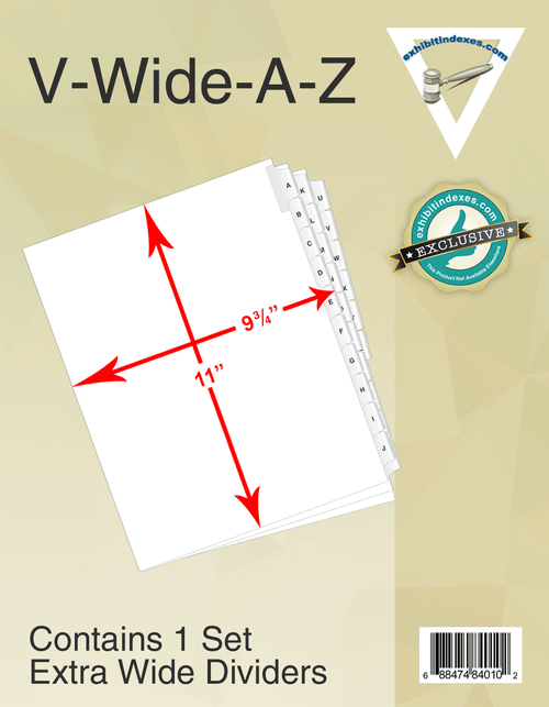 Wide Dividers A-Z 