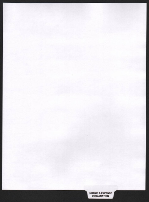 Income & Expense Declaration