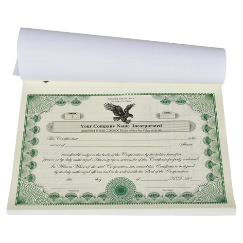 Custom Printed Corporate Stock Certificates