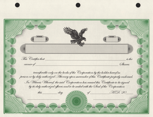 Free Stock Certificate Template