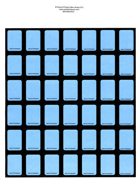 "Blank" Blue Exhibit Labels #486