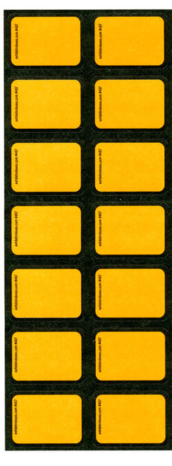 "Blank" Golden Yellow Exhibit Labels #487