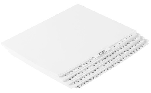 Numbered Dividers 1-100 Punched