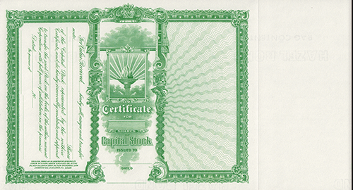 Goes 364 Capital Stock Certificates