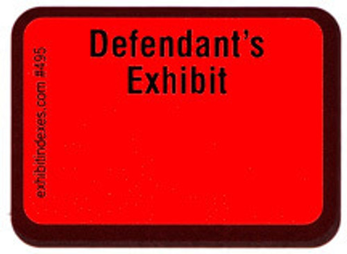 Defendant's Trial Exhibit Labels Blue #105 - ExhibitIndexes.com