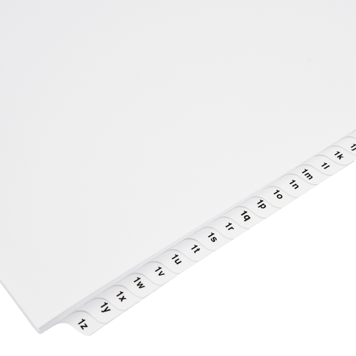 Custom Printed 26 Division Side Tabs