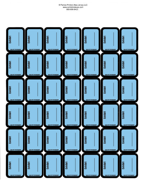Exhibit Labels Blue #481
